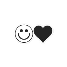 Load image into Gallery viewer, Happy Heart Sticker - B&amp;W